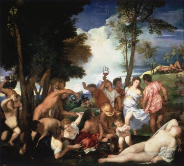 Bacanales de Tiziano Pinturas al óleo